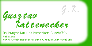 gusztav kaltenecker business card